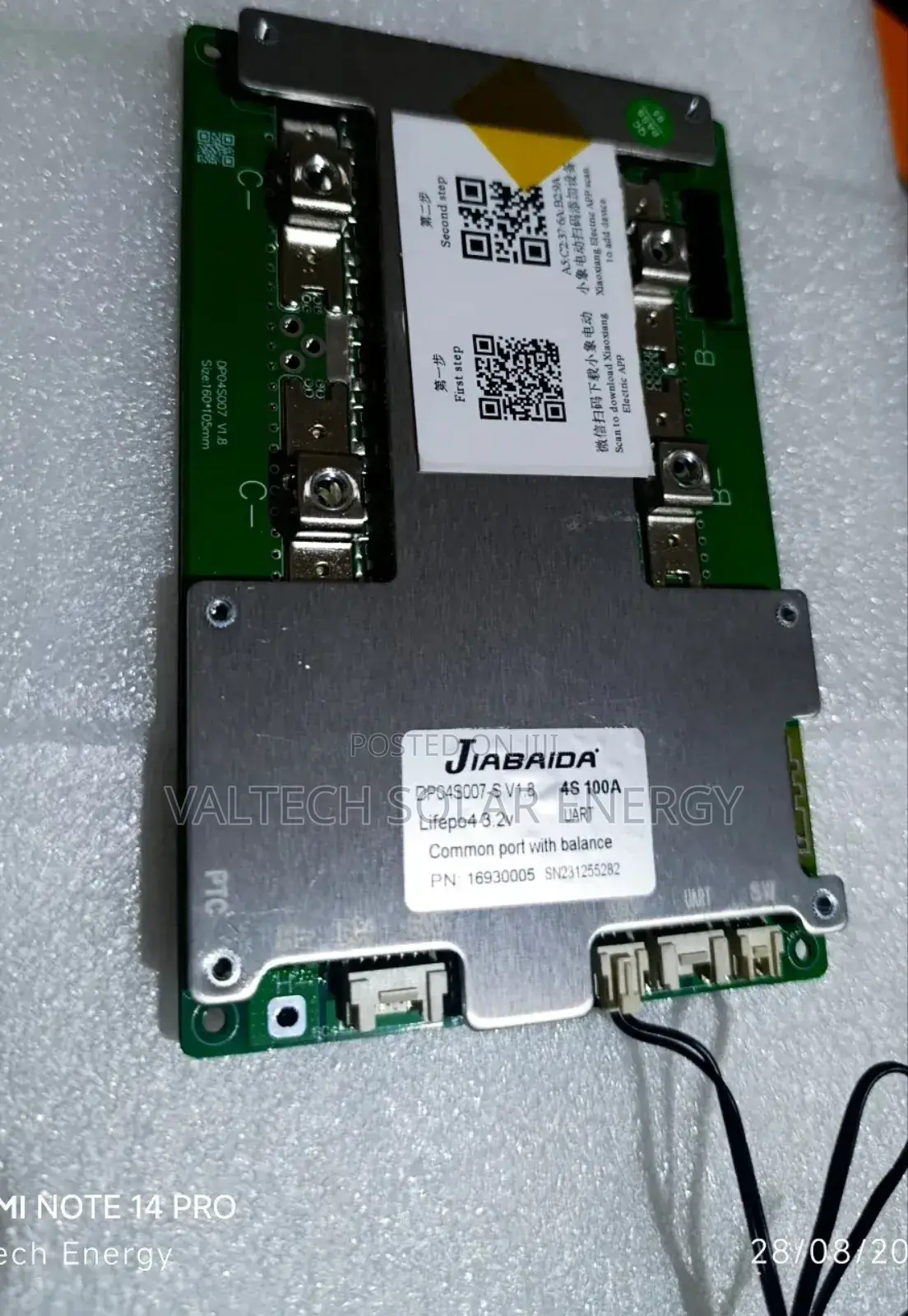 JBD Jaibaida 4s 100a Smart Bluetooth BMS With Uart