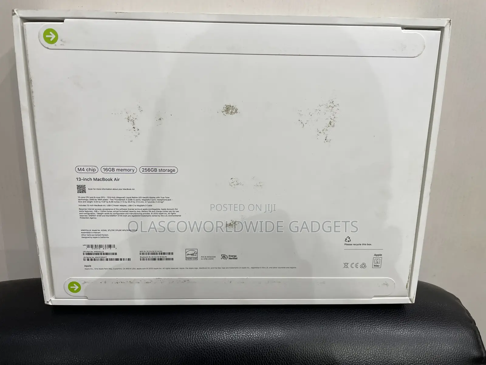 New Laptop Apple MacBook Air 2025 M4 13-inch 16GB Apple M4 SSD 256GB