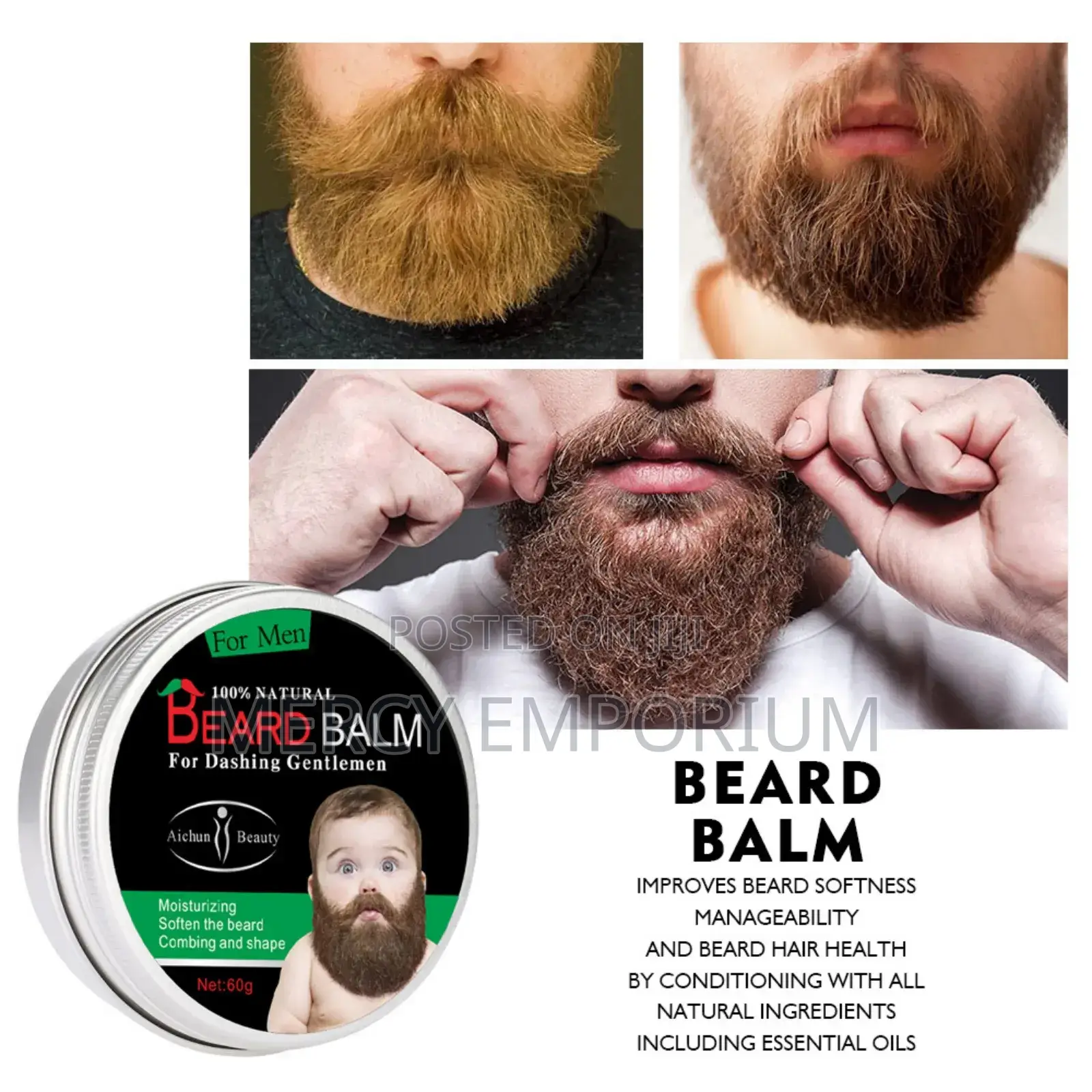 Beared Balm Repair, Soften, Nourish Activate Beard Growth