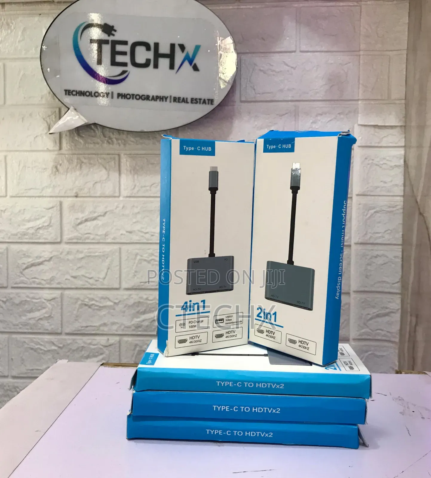 2 in 1 Usb C Hub to Dual Hdmi for 2 Monitors for Macbook Pro/Air