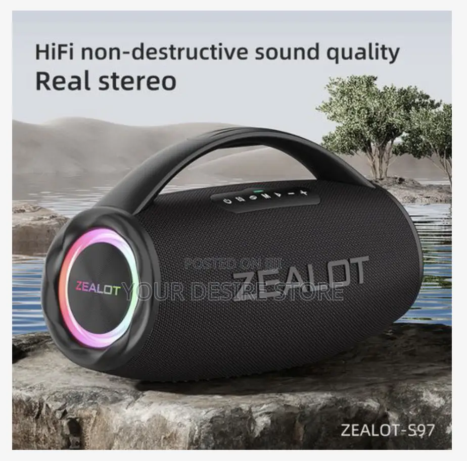 Zealot 80w Super Bass Bluetooth Speaker With 16000mah Battery S97
