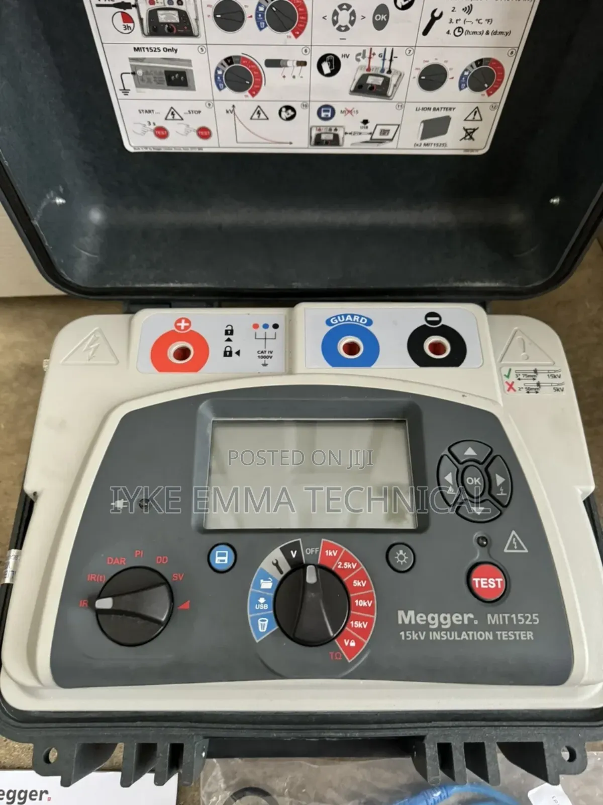 Megger Mit1525 15 Kv High Voltage Insulation Resistance Tester