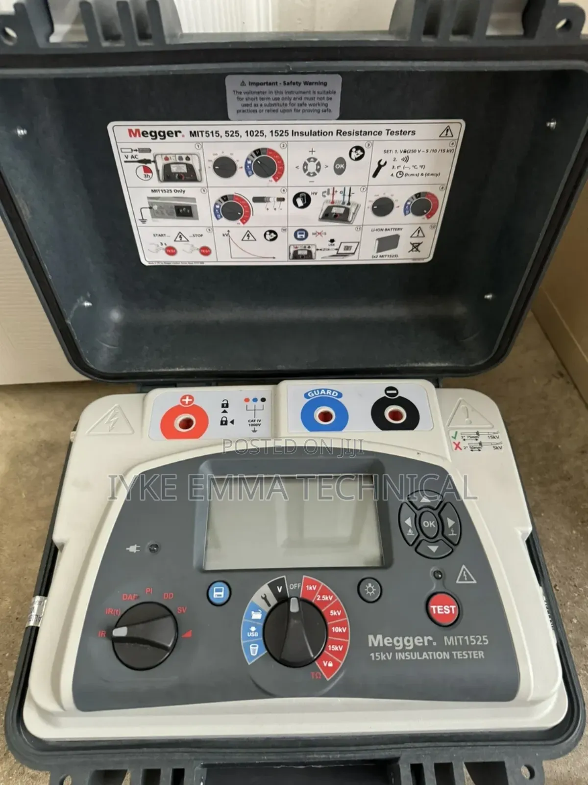 Megger Mit1525 15 Kv High Voltage Insulation Resistance Tester