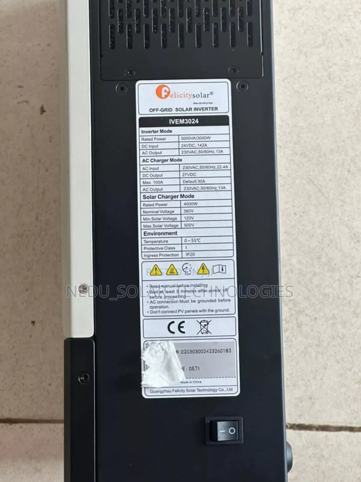 3kva 24v Felicity Hybrid Inverter