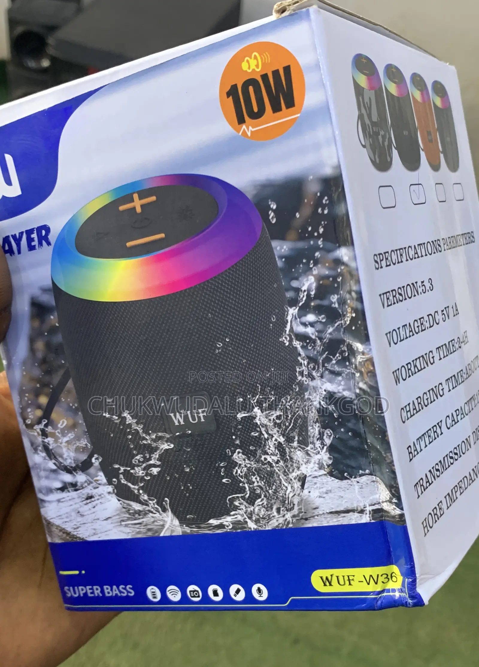 Wuf-W36 Portable Wireless Speaker, Working Time:2-4hrs