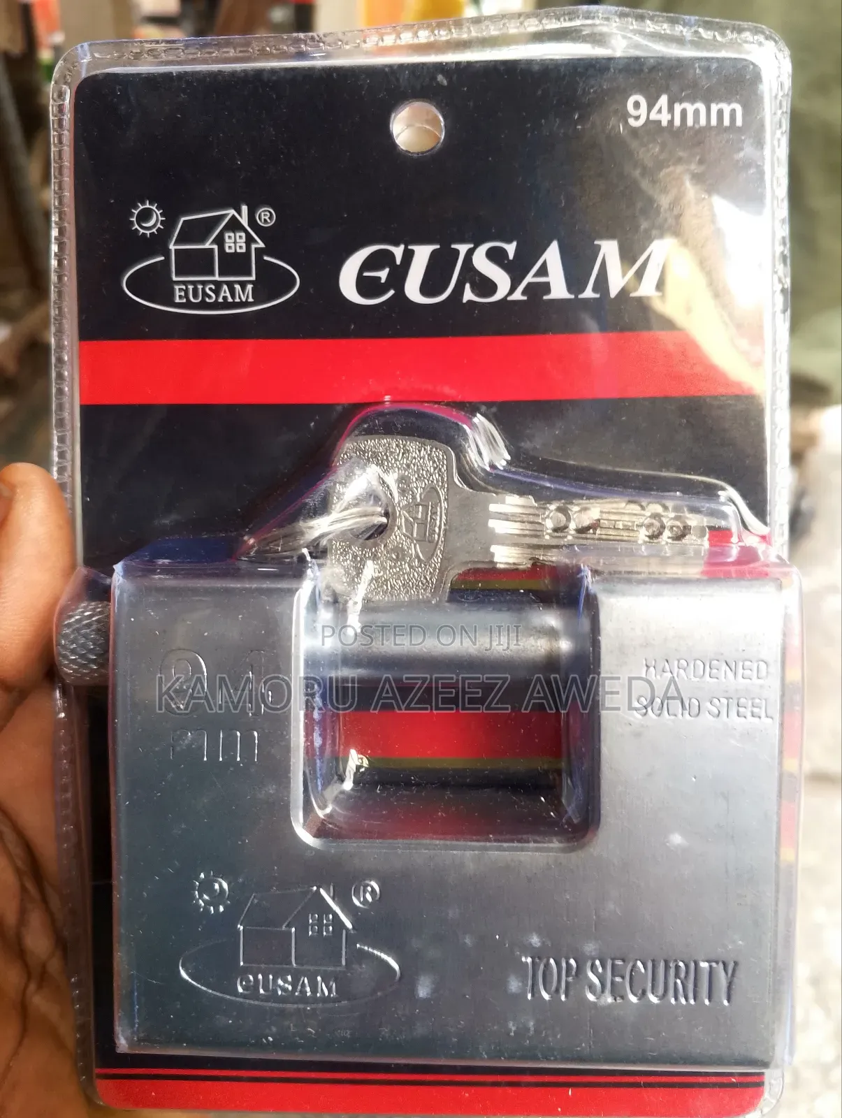 Eusam Padlock 94 Mm With Brass Cylinder