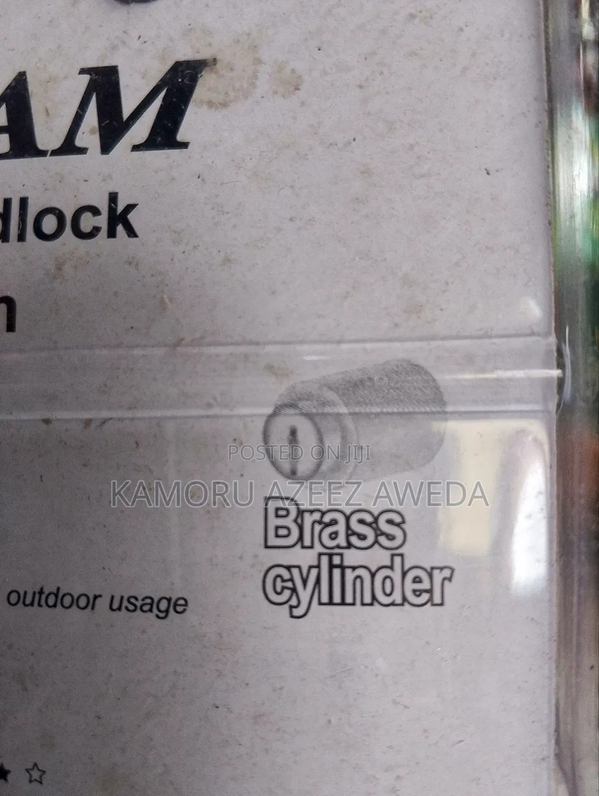 Eusam Padlock 94 Mm With Brass Cylinder