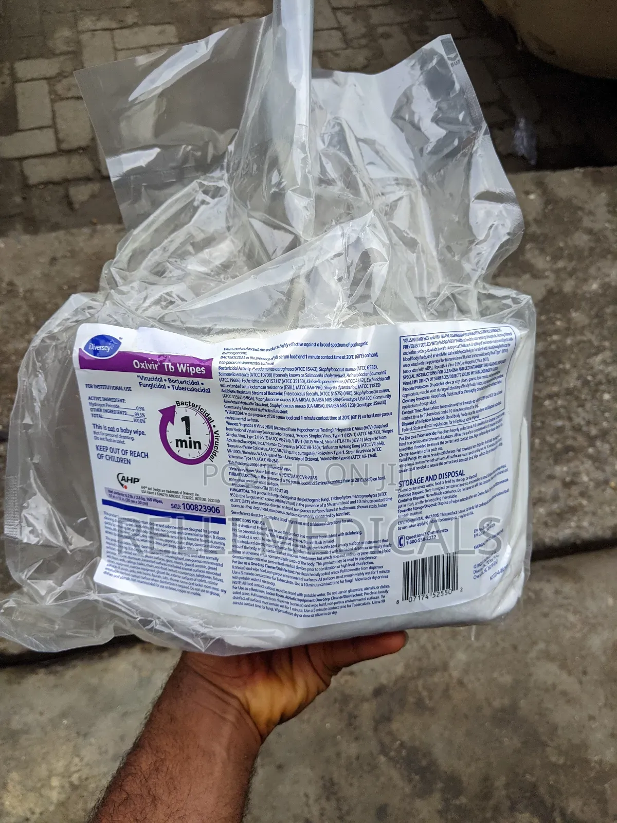 Anti Bacterial/Fungcidal/Tuberculocidal Wipes
