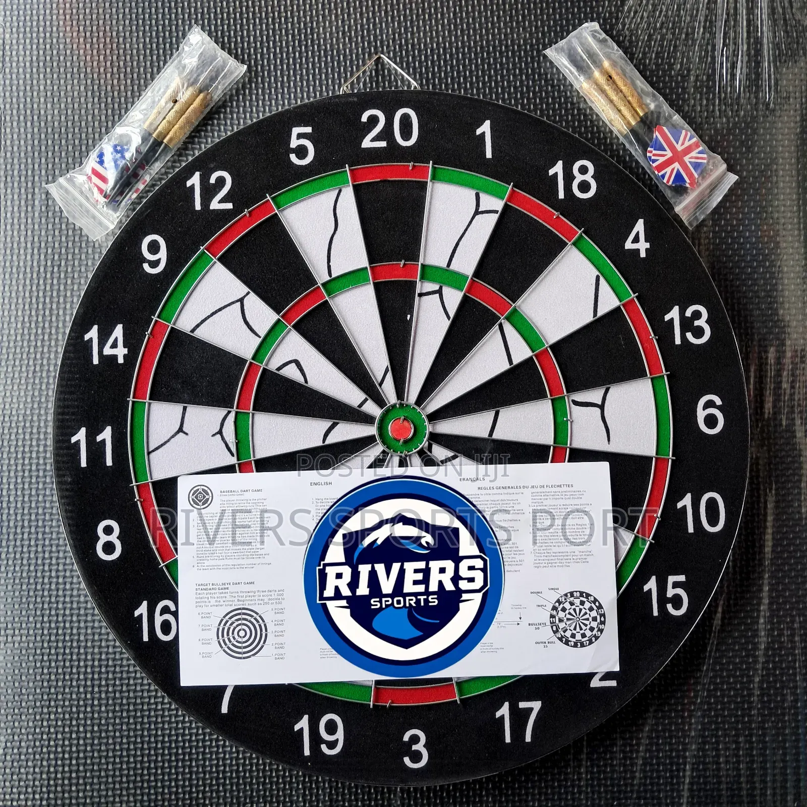 Deluxe Professional Dartboard Dart Board Heavy Duty Dart
