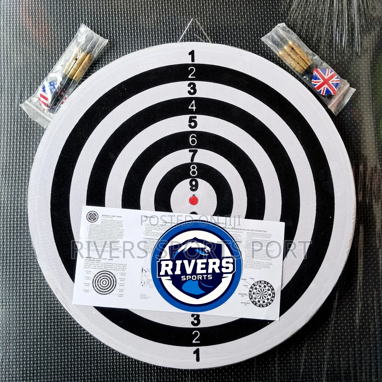 Deluxe Professional Dartboard Dart Board Heavy Duty Dart