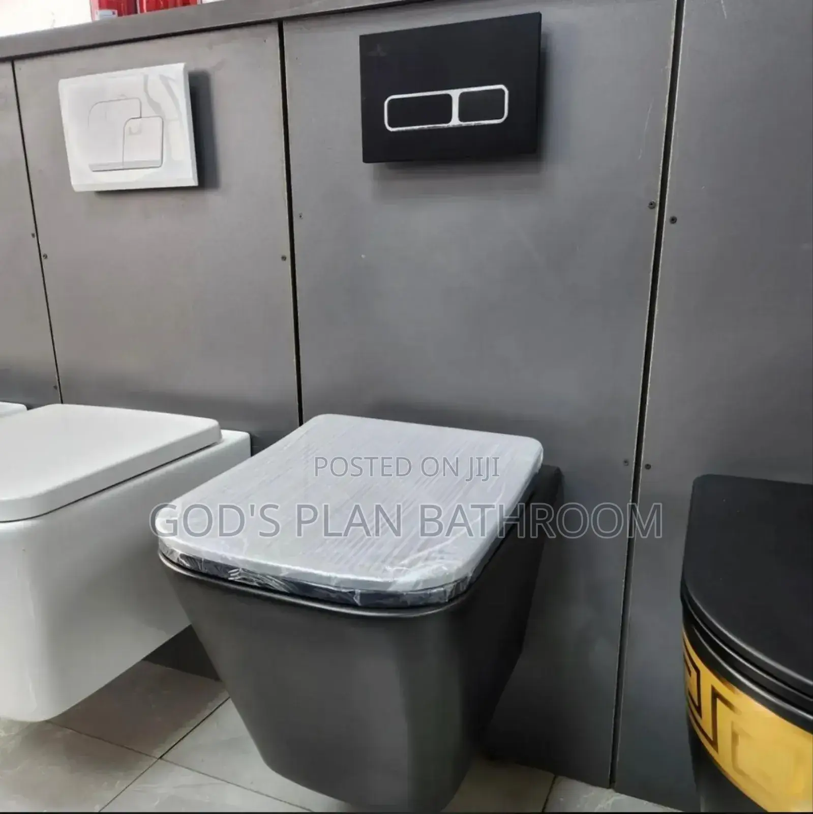 Black Wall Hung Toilet