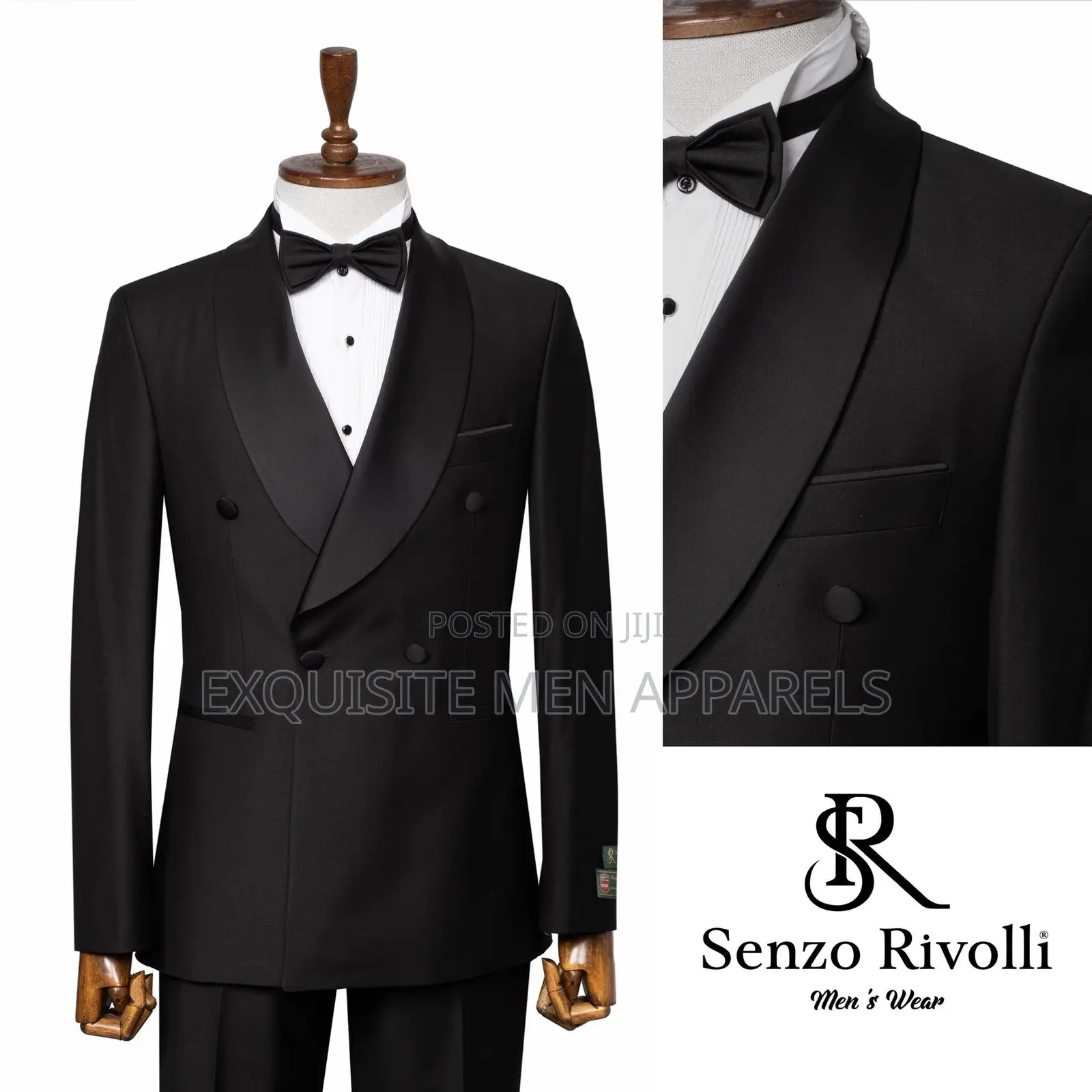 Italian Senzo Rivolli Slimfit Dinner Tuxedo Men’S Suit