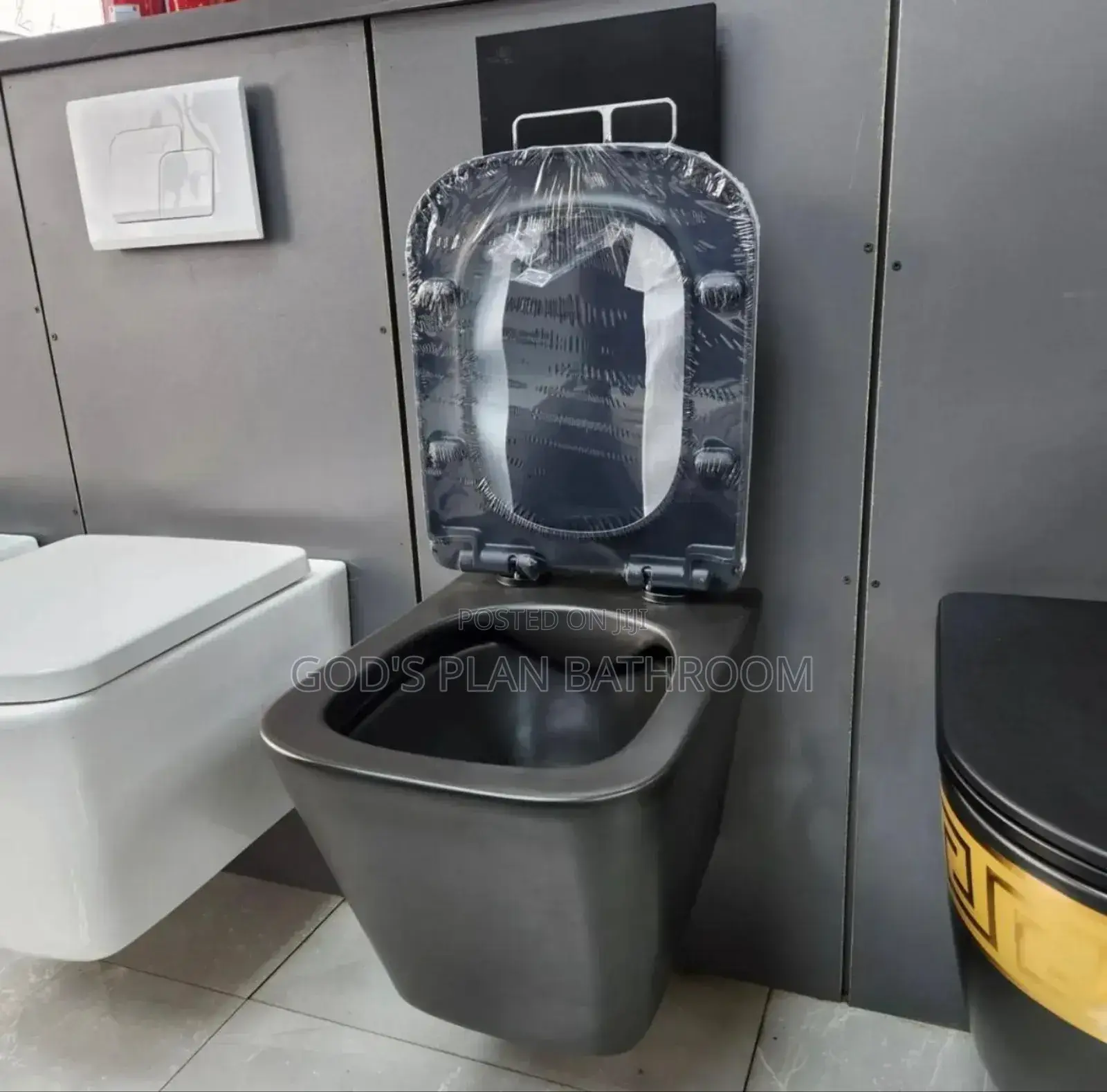 Black Wall Hung Toilet