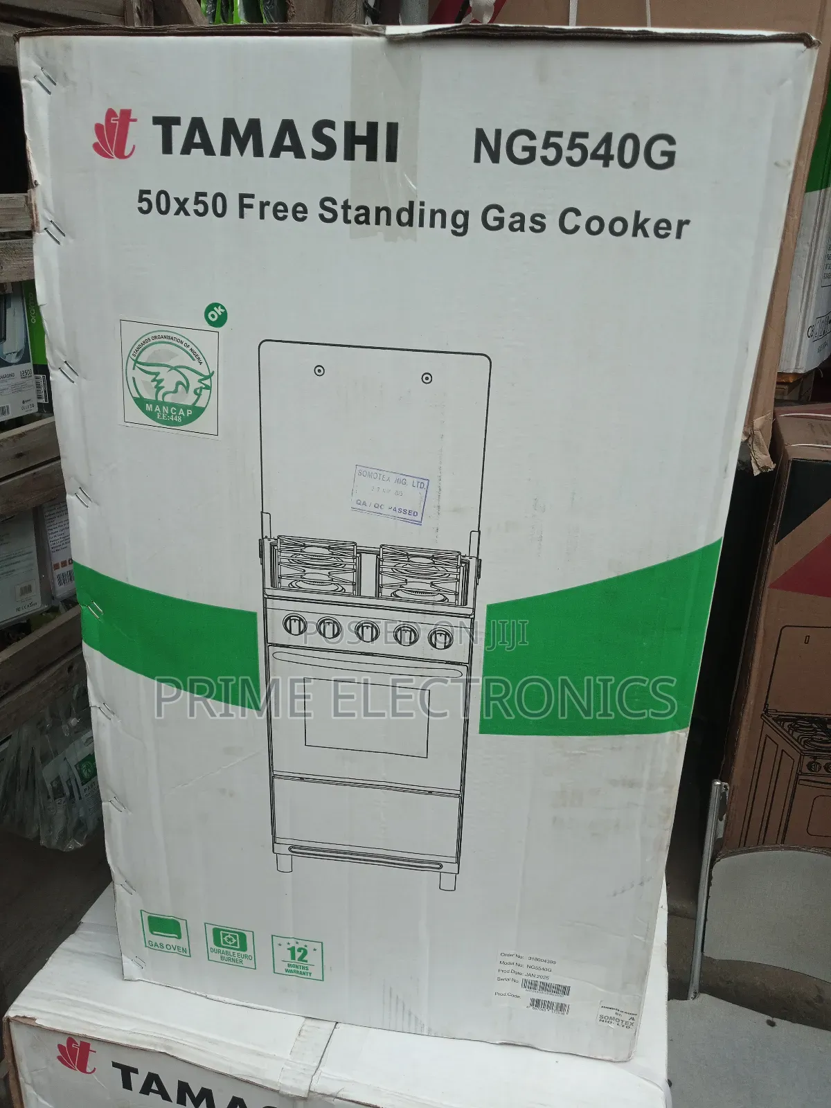 Tamashi Gas Cooker 4 Burner All Gas