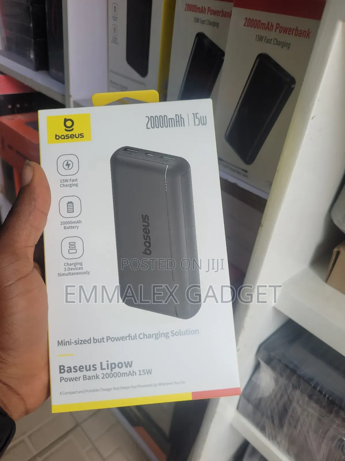 Baseus Lipow Power Bank With a 20000mah Capacity and 15w F