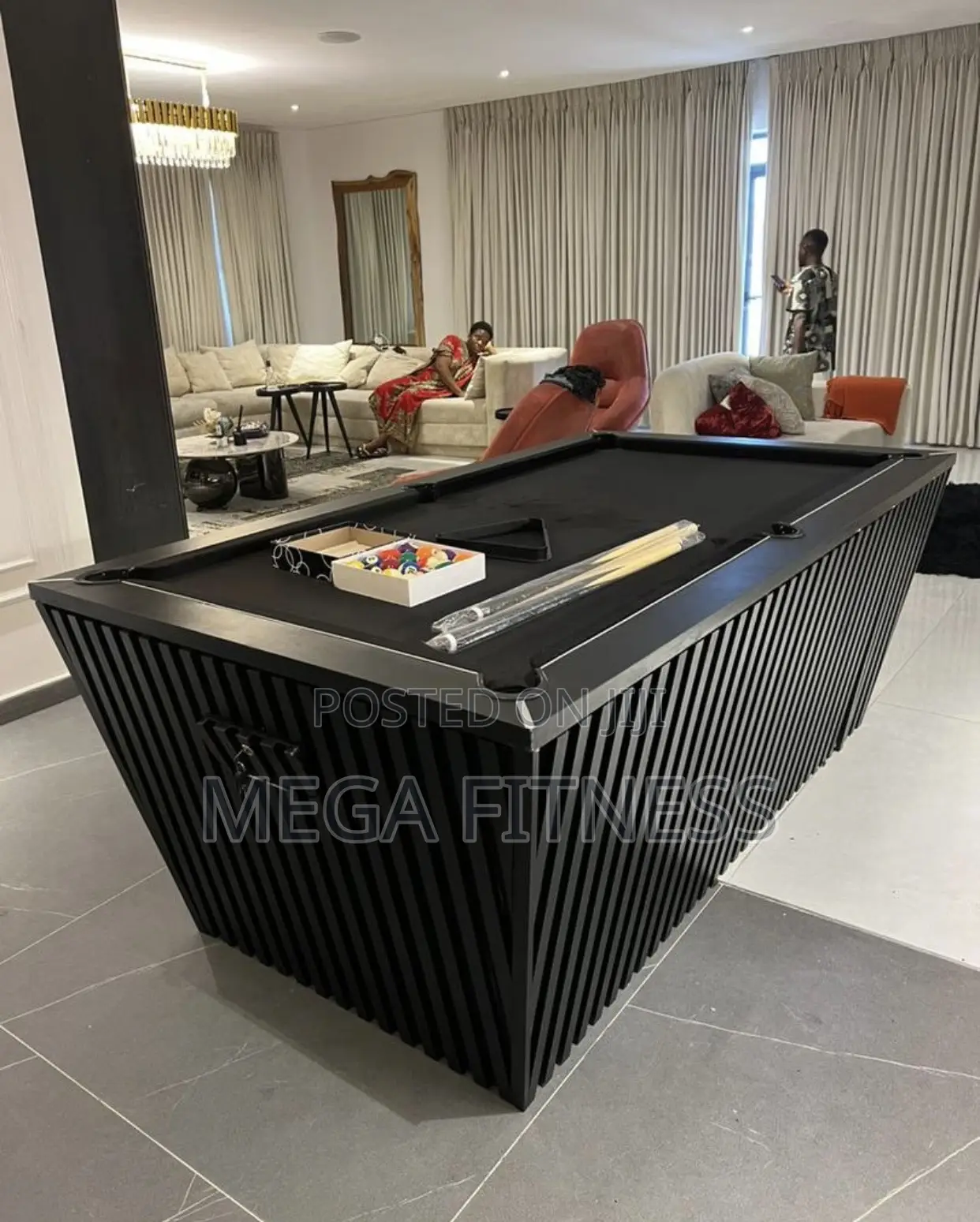 Black Local Design Striped Body Snooker Board