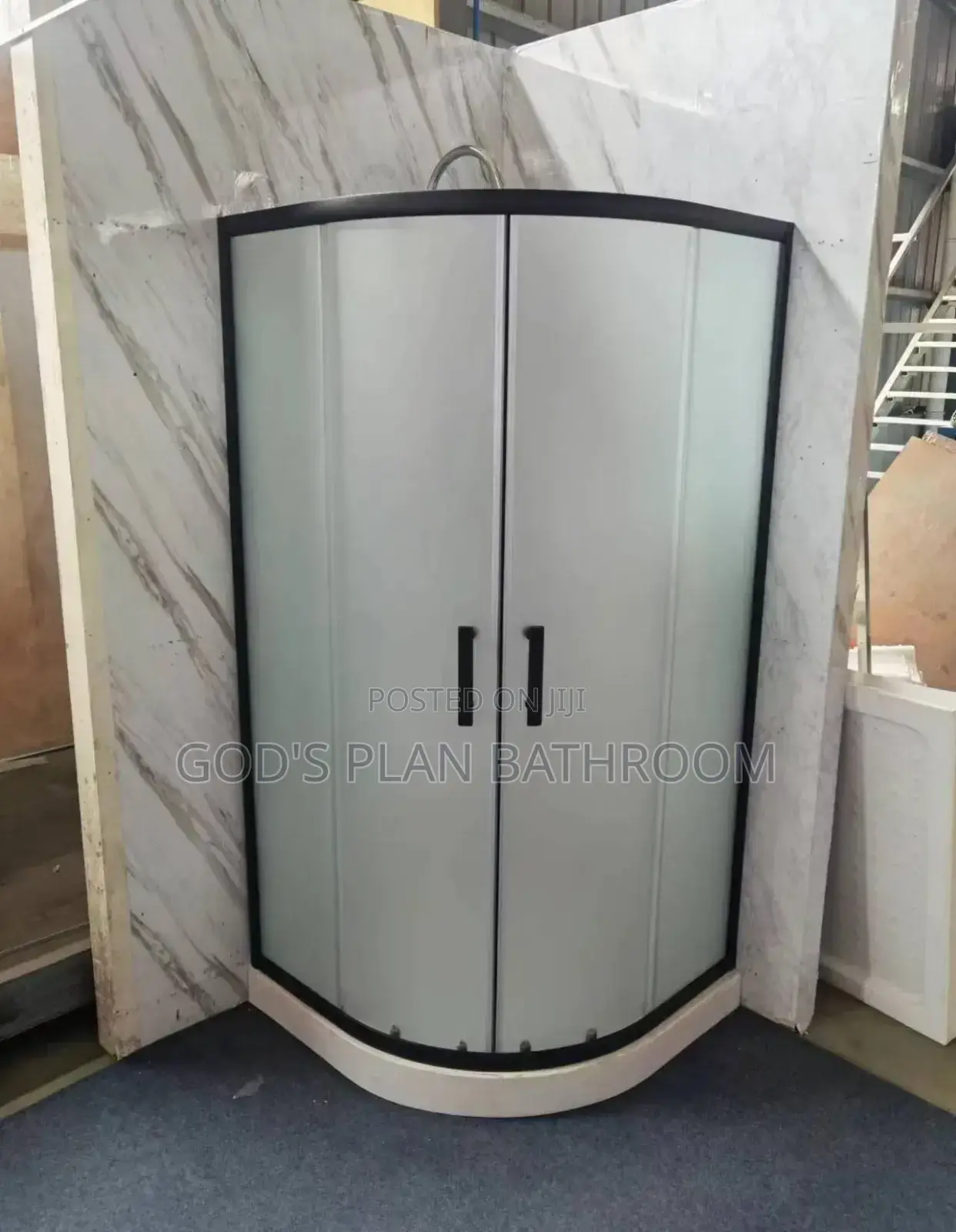 Black Frame Shower Cubicle
