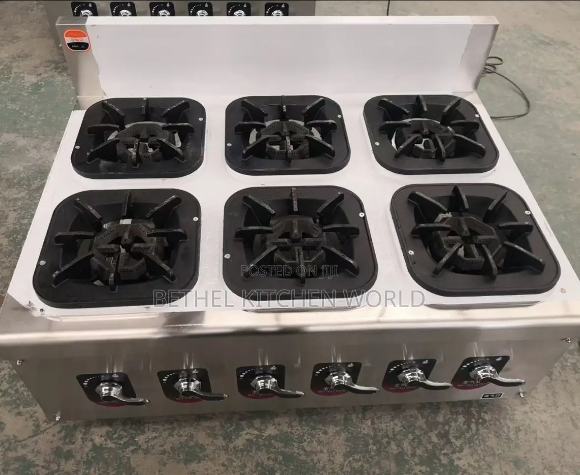 Commercial 6 Burner Gas Cooker