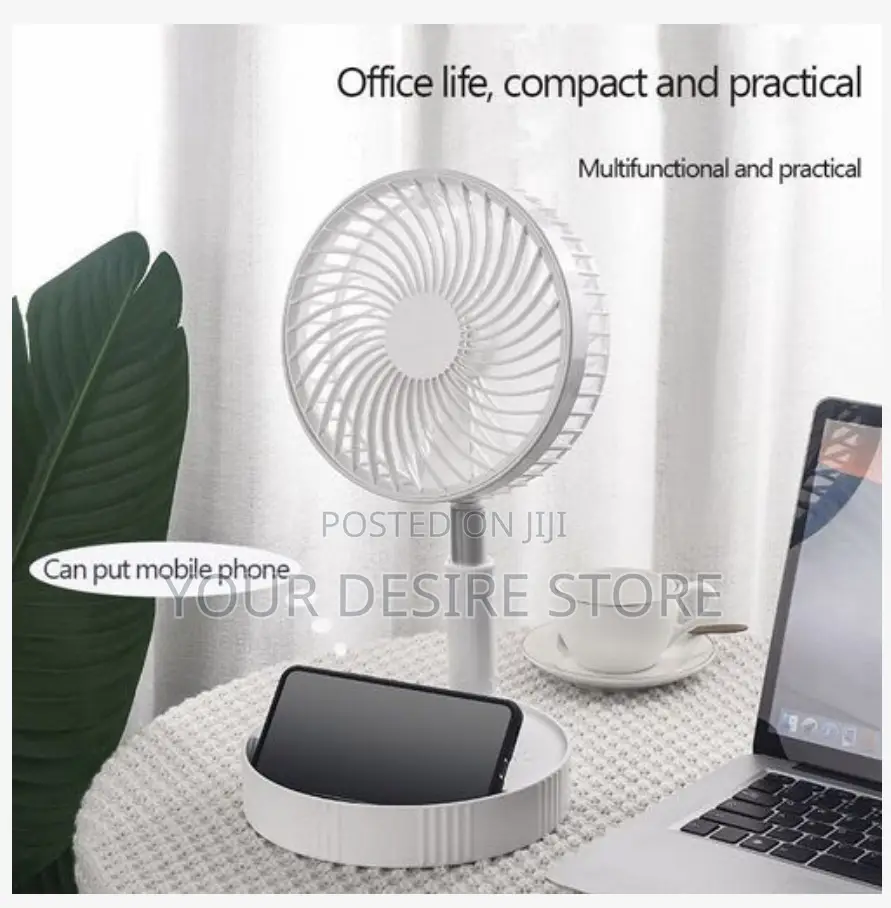 7200mah Table Usb Standing Fan Portable Foldable Rechargeable Fan