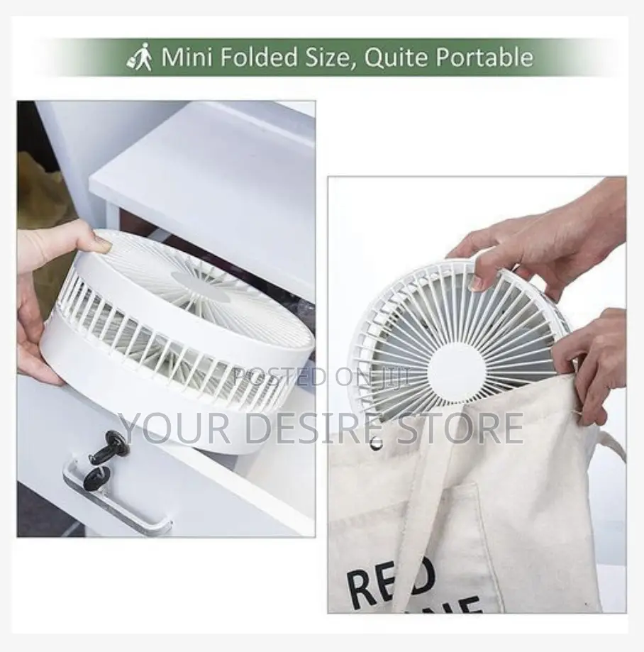 7200mah Table Usb Standing Fan Portable Foldable Rechargeable Fan
