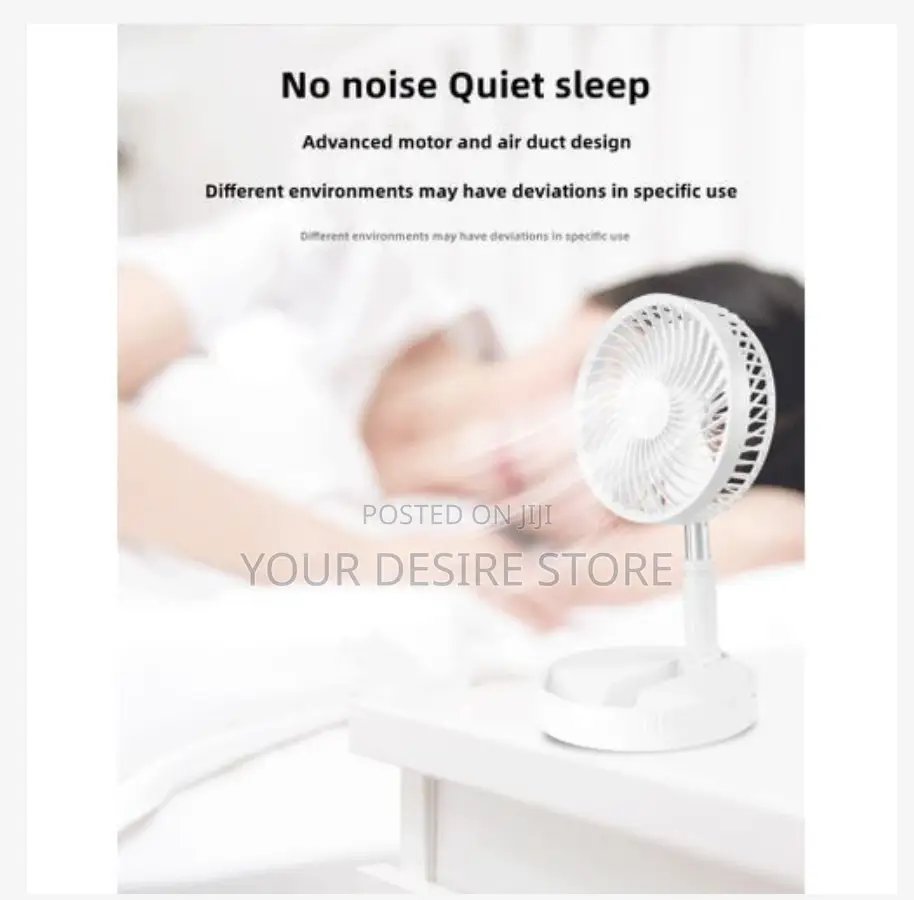 7200mah Table Usb Standing Fan Portable Foldable Rechargeable Fan