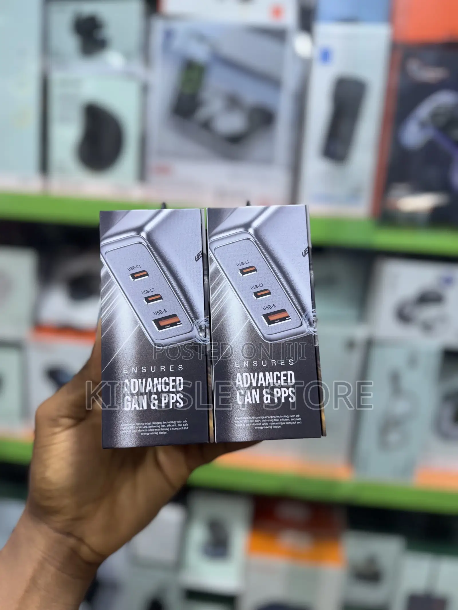 Green Lion Gan Premium Uk Plug Wall Charger 65w - Gray