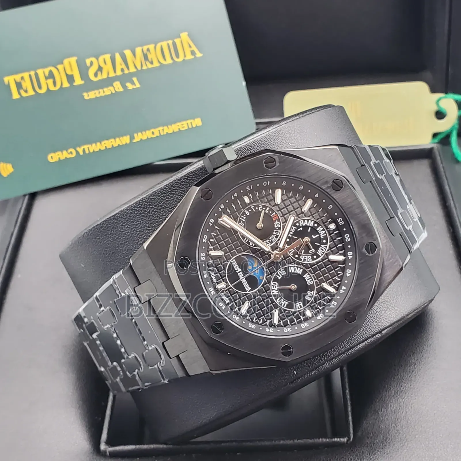 Original Audemars Piguet Black Stainless Steel, Chronograph Watch