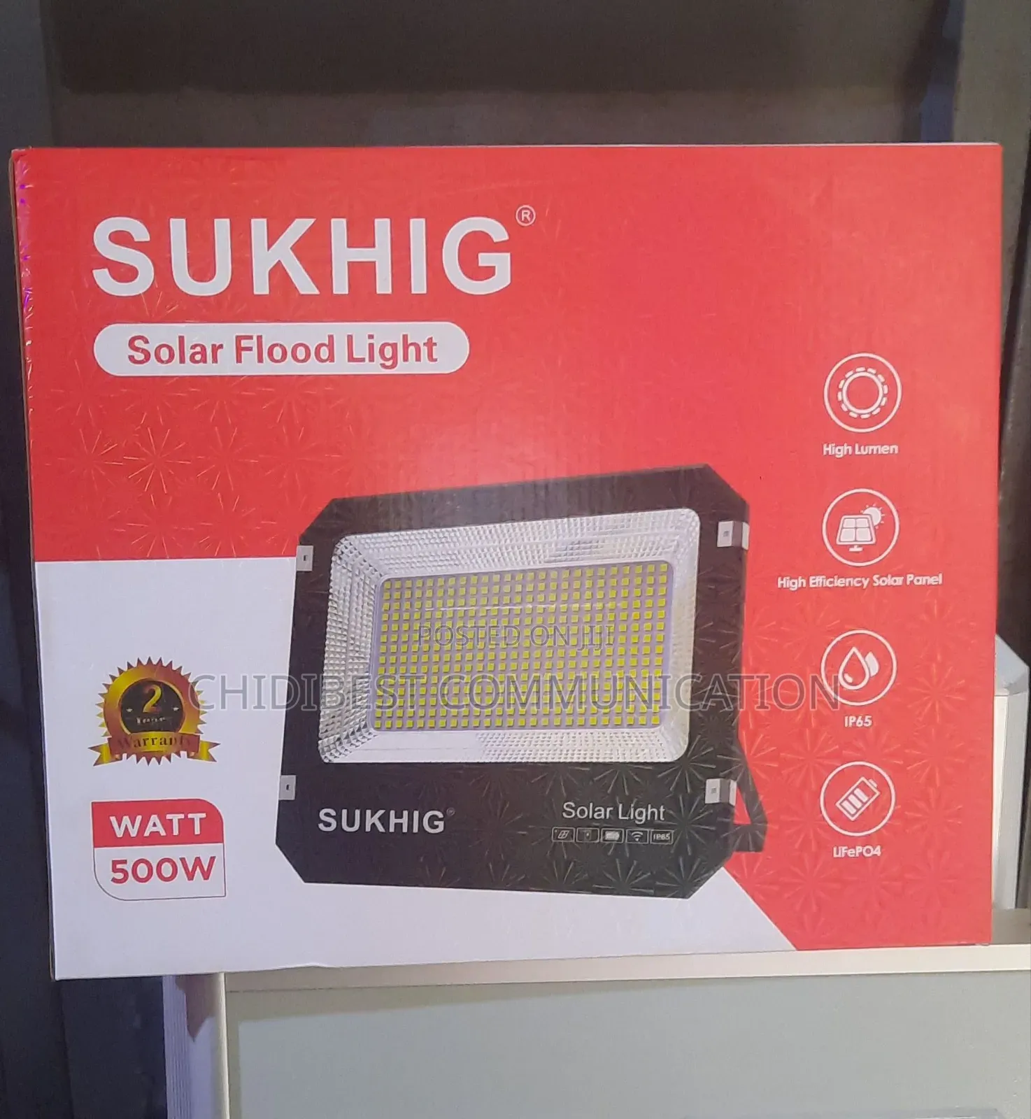 500wts Sukhig Solar Flood Light Is Available