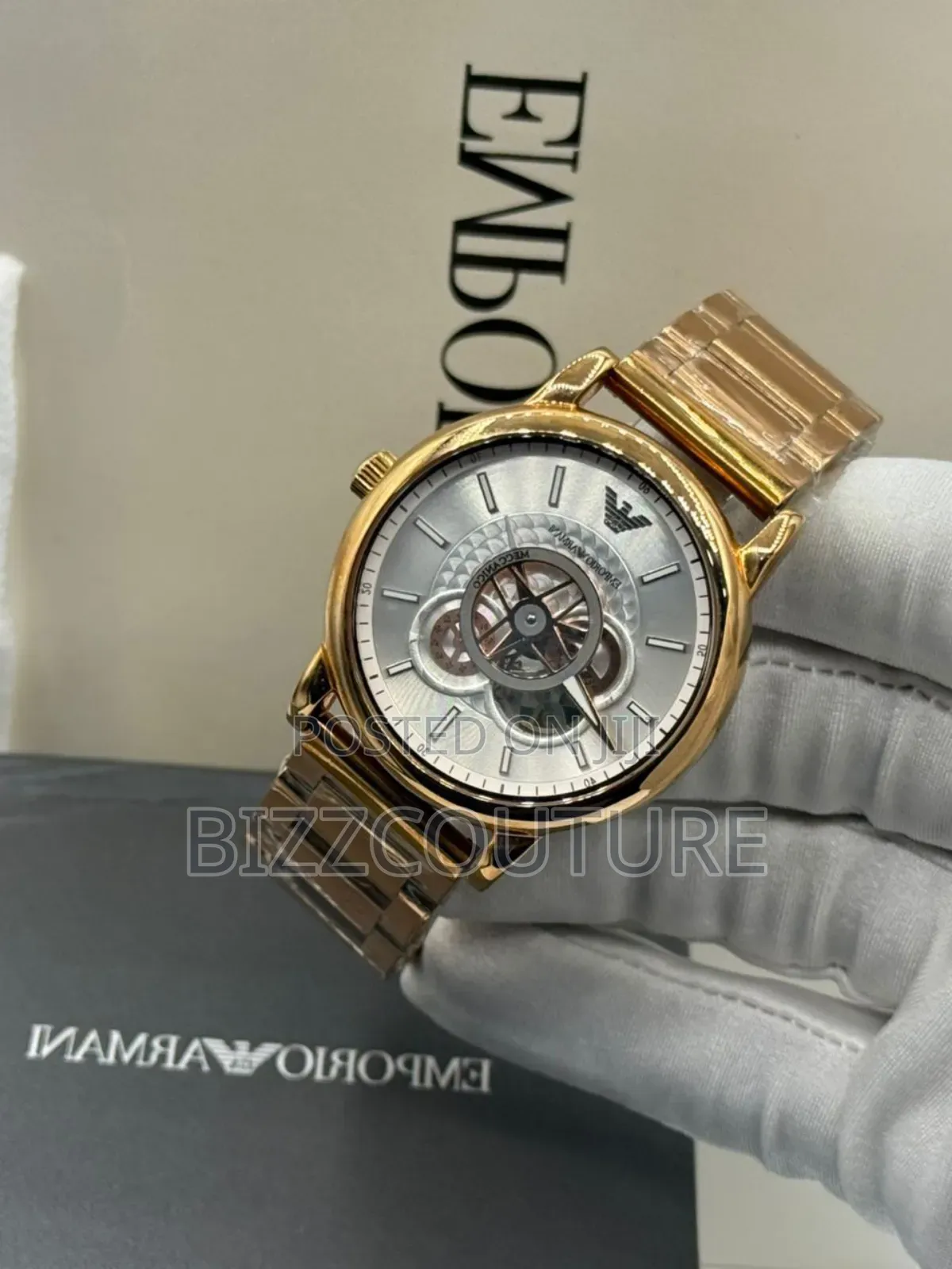 Original Emporio Armani Gold Stainless Steel Mechanical Watch