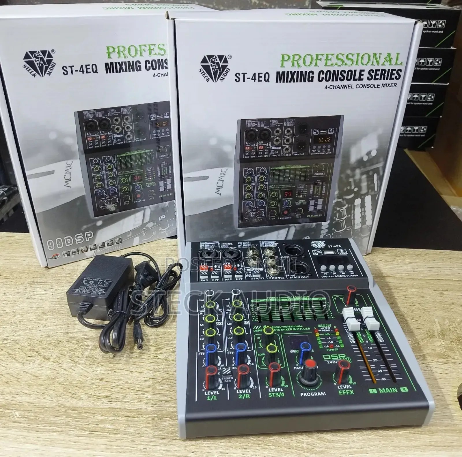 St 4eq Steck Audio Professional 4chanel Audio Mixer