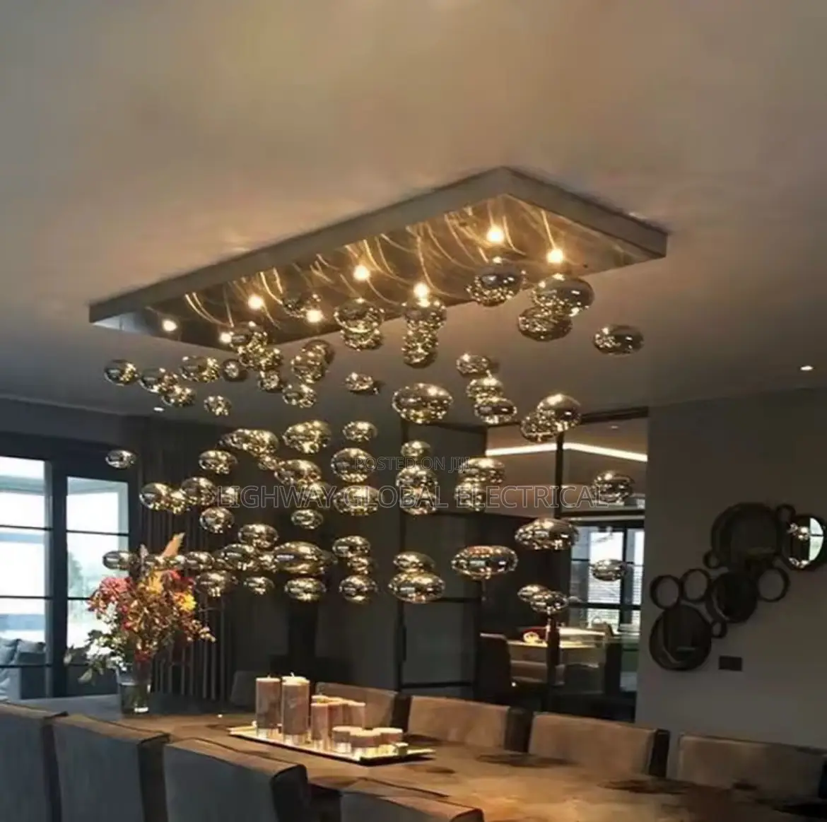 Modern Chrome Led Chandelier