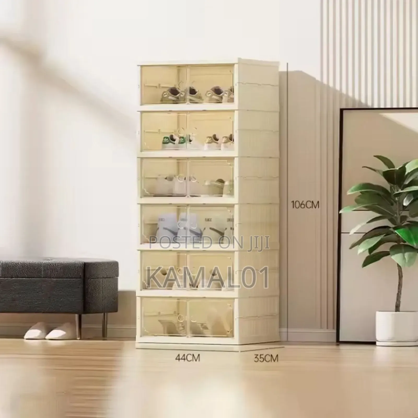 6 Step Plastic Collapsible Shoe Rack