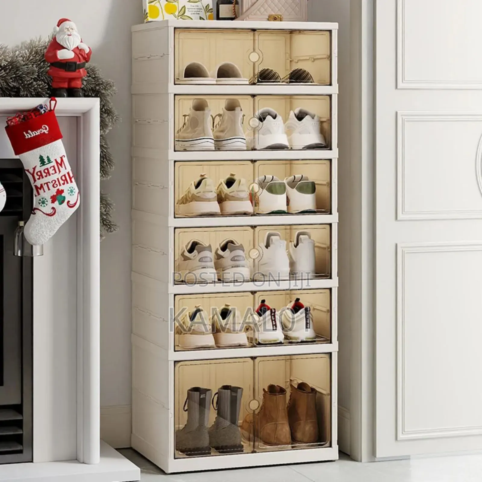 6 Step Plastic Collapsible Shoe Rack