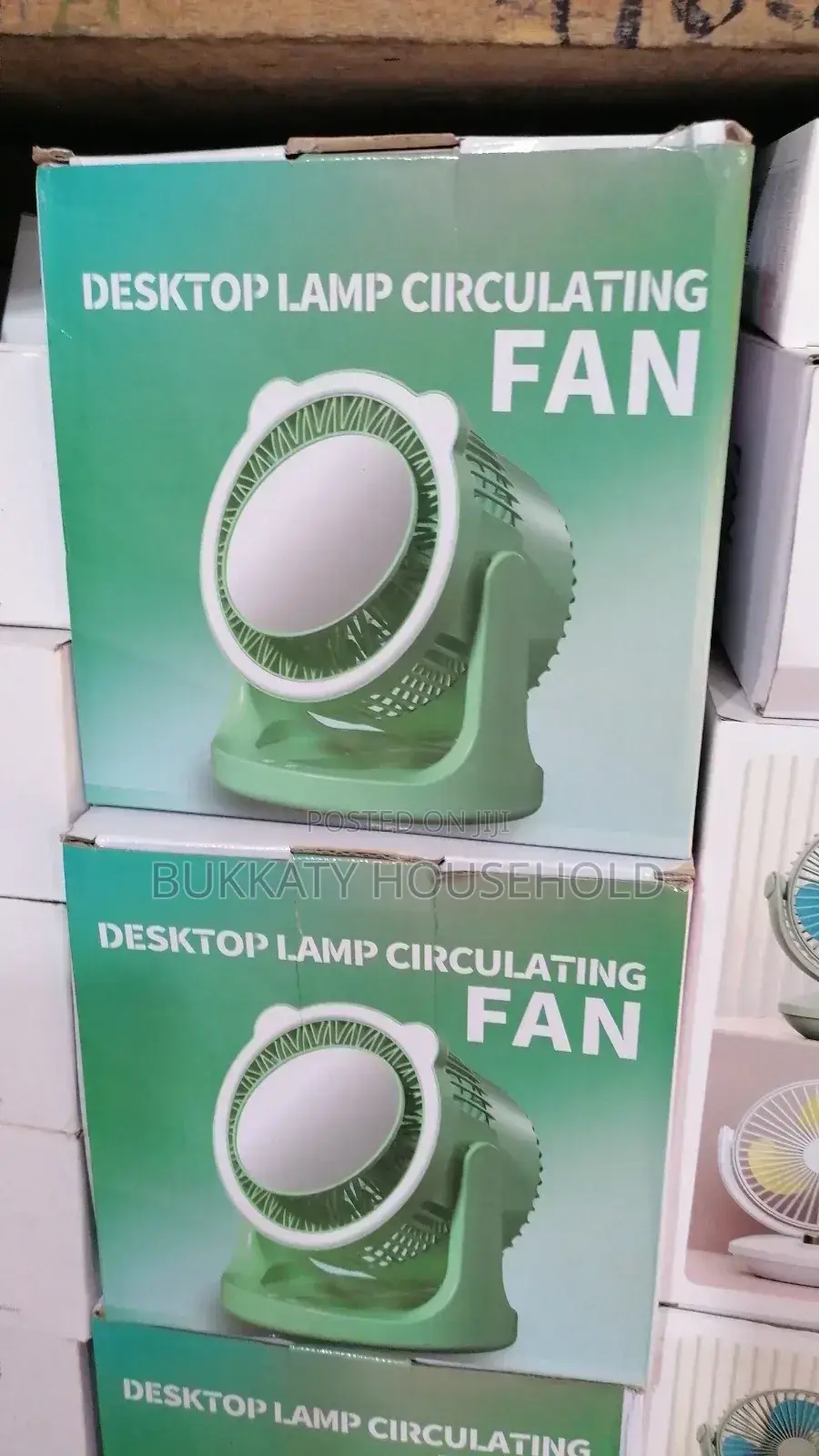 Quality Rechargeable Desk Top Lamp Circulating Fan for Souvenirs
