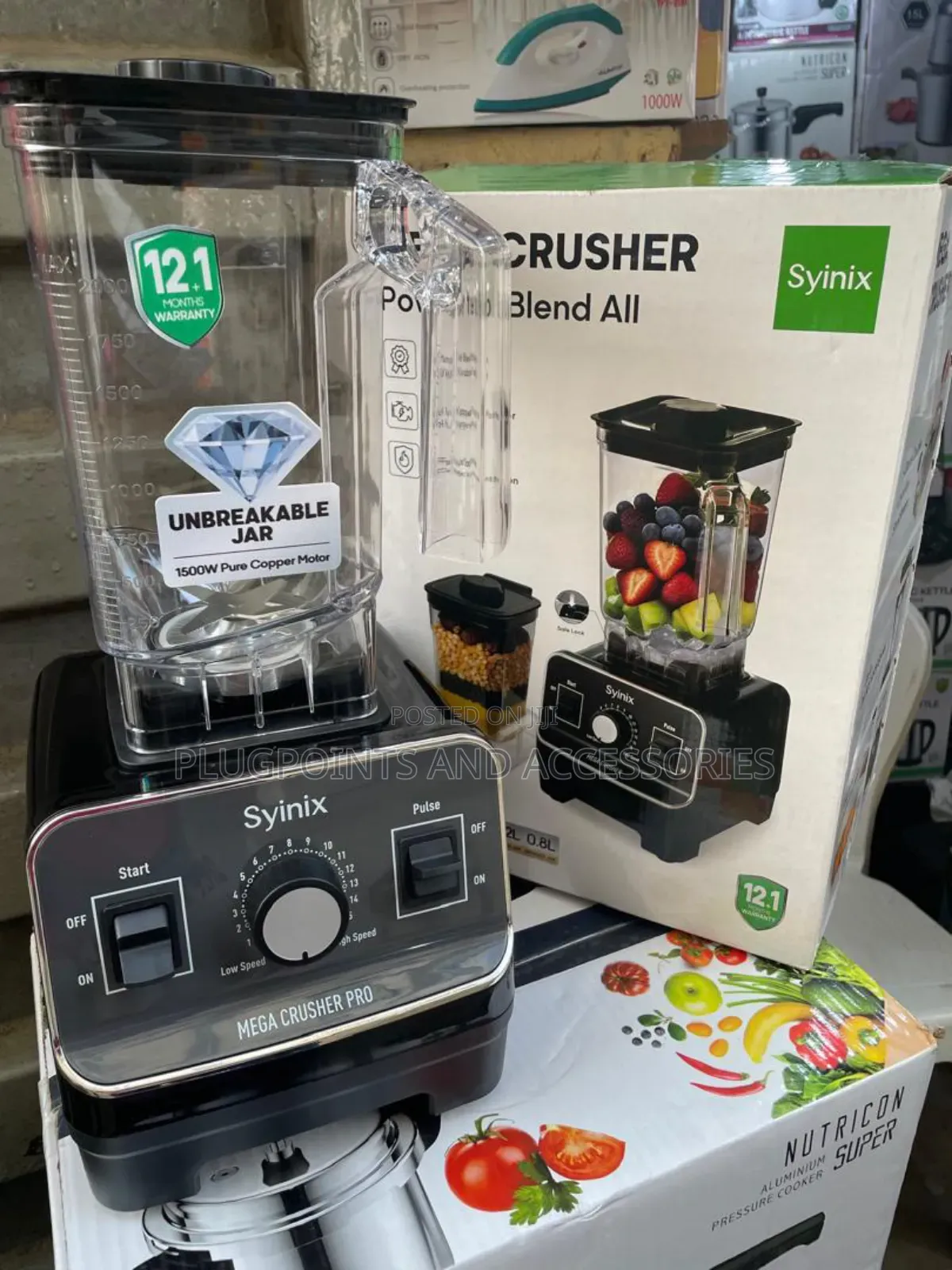Syinix Mega Crusher Blender 1500w - 13months Warranty