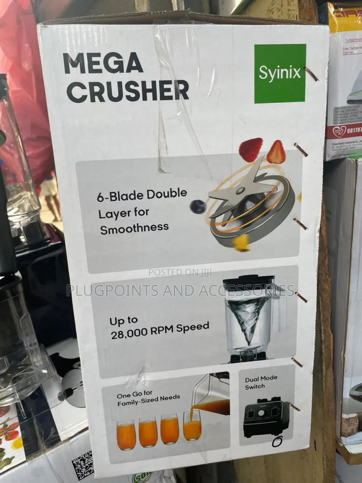 Syinix Mega Crusher Blender 1500w - 13months Warranty
