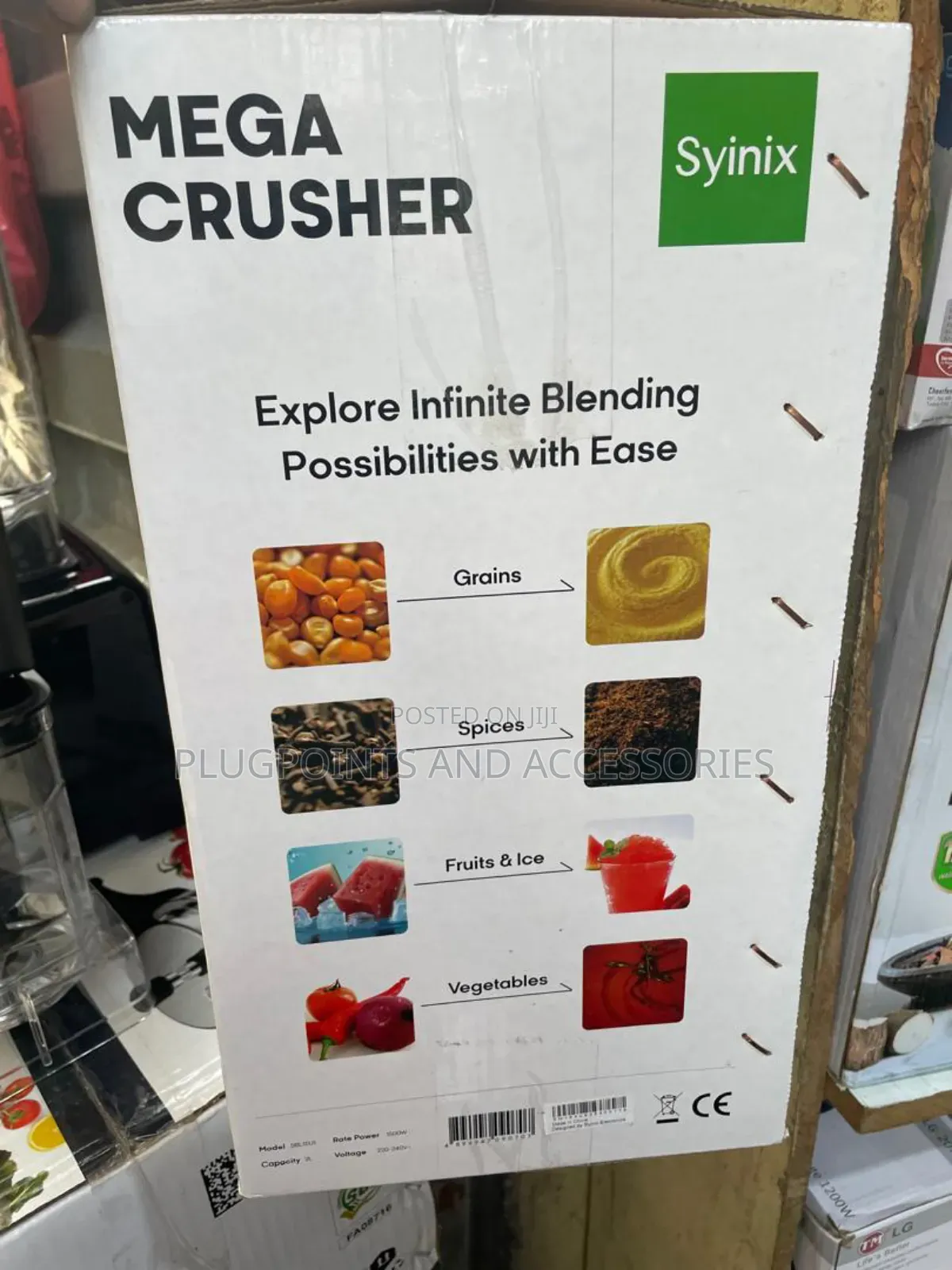 Syinix Mega Crusher Blender 1500w - 13months Warranty