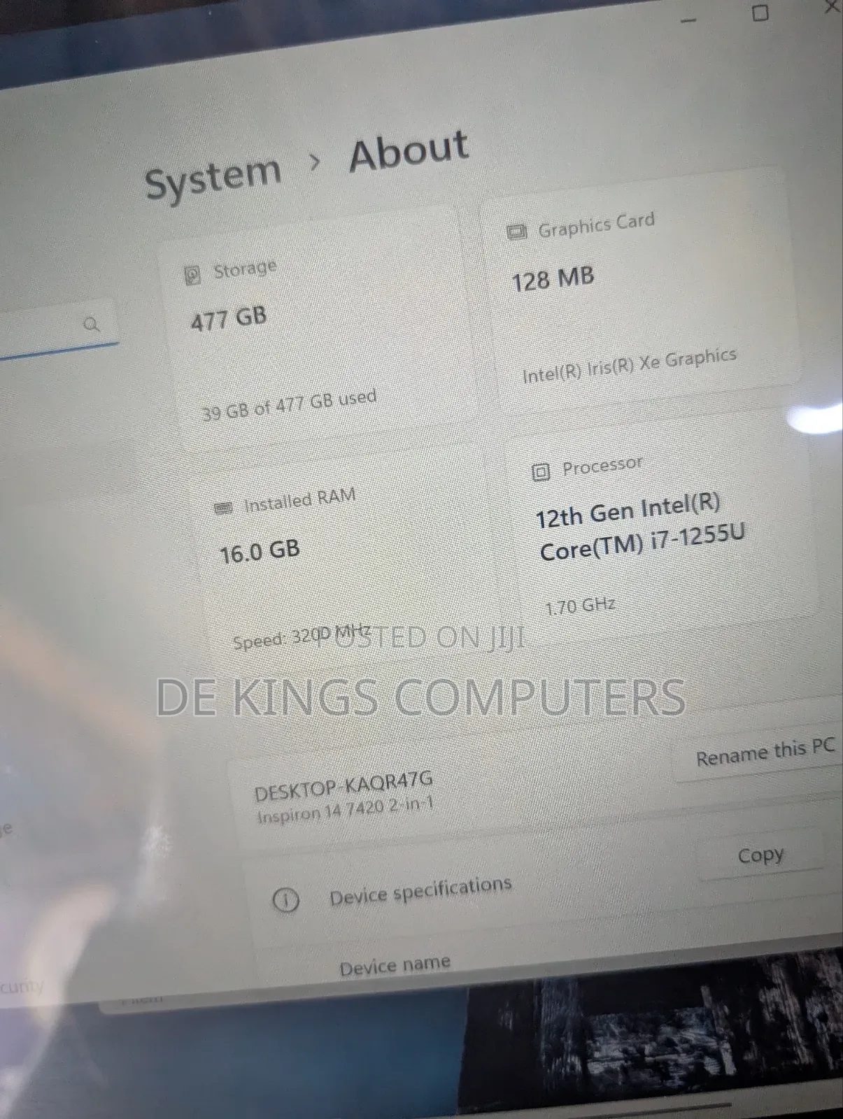 Laptop Dell Latitude 7420 16GB Intel Core i7 SSD 512GB