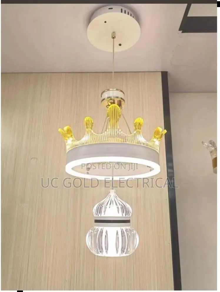 Nordic Princess Room Crown Crystal Led Chandelier for Kitchen Bedroom