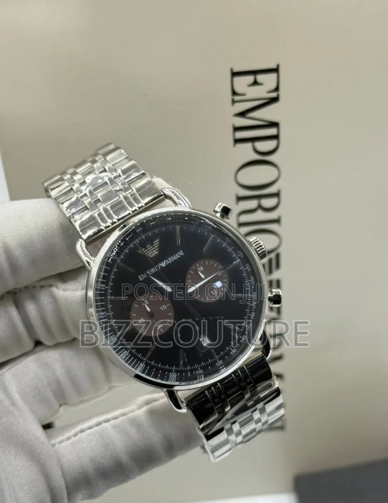 Original Omega Silver Stainless Steel, Chronograph Watch