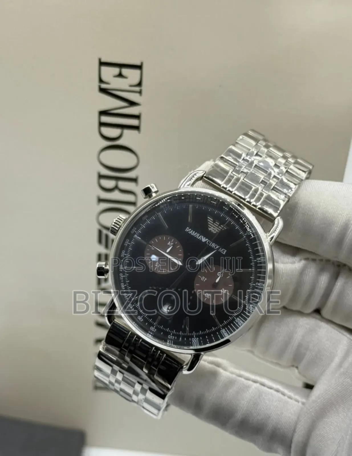 Original Omega Silver Stainless Steel, Chronograph Watch
