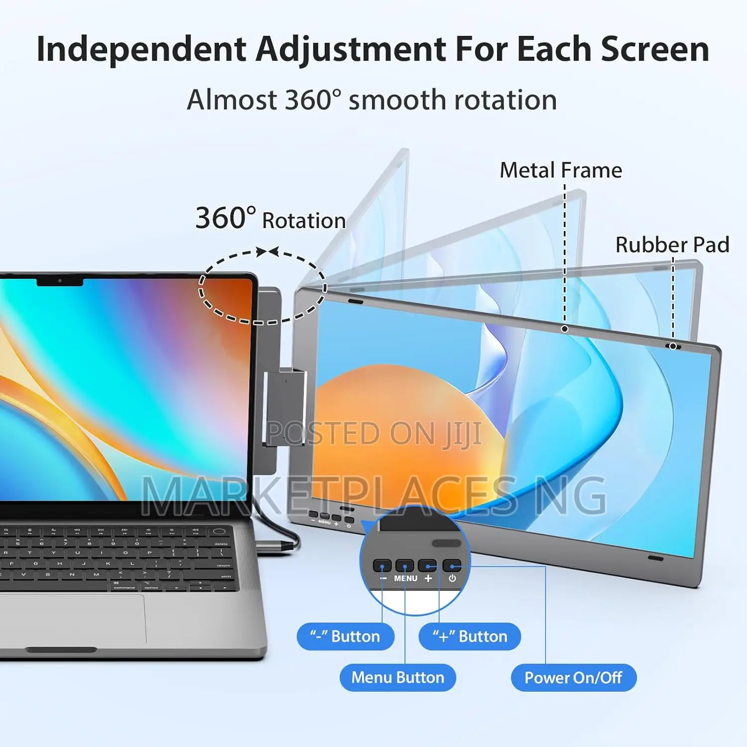 Kyy X90 Triple Laptop Screen Extender – Dual 14′′ FHD Ips, Usb-C