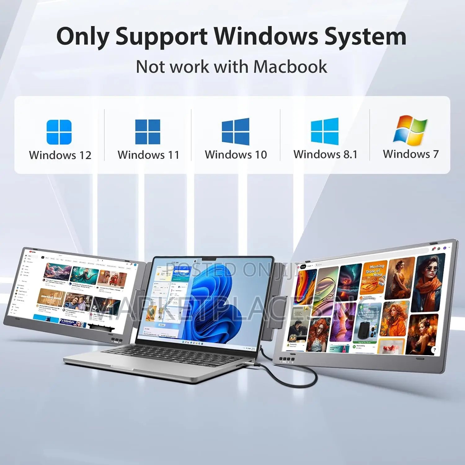 Kyy X90 Triple Laptop Screen Extender – Dual 14′′ FHD Ips, Usb-C