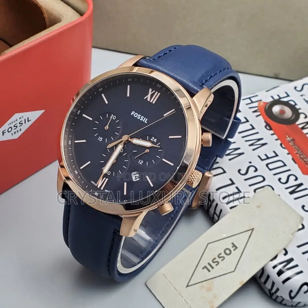 Fossil Quality Luxury Men Genuine Leather Wristwatch