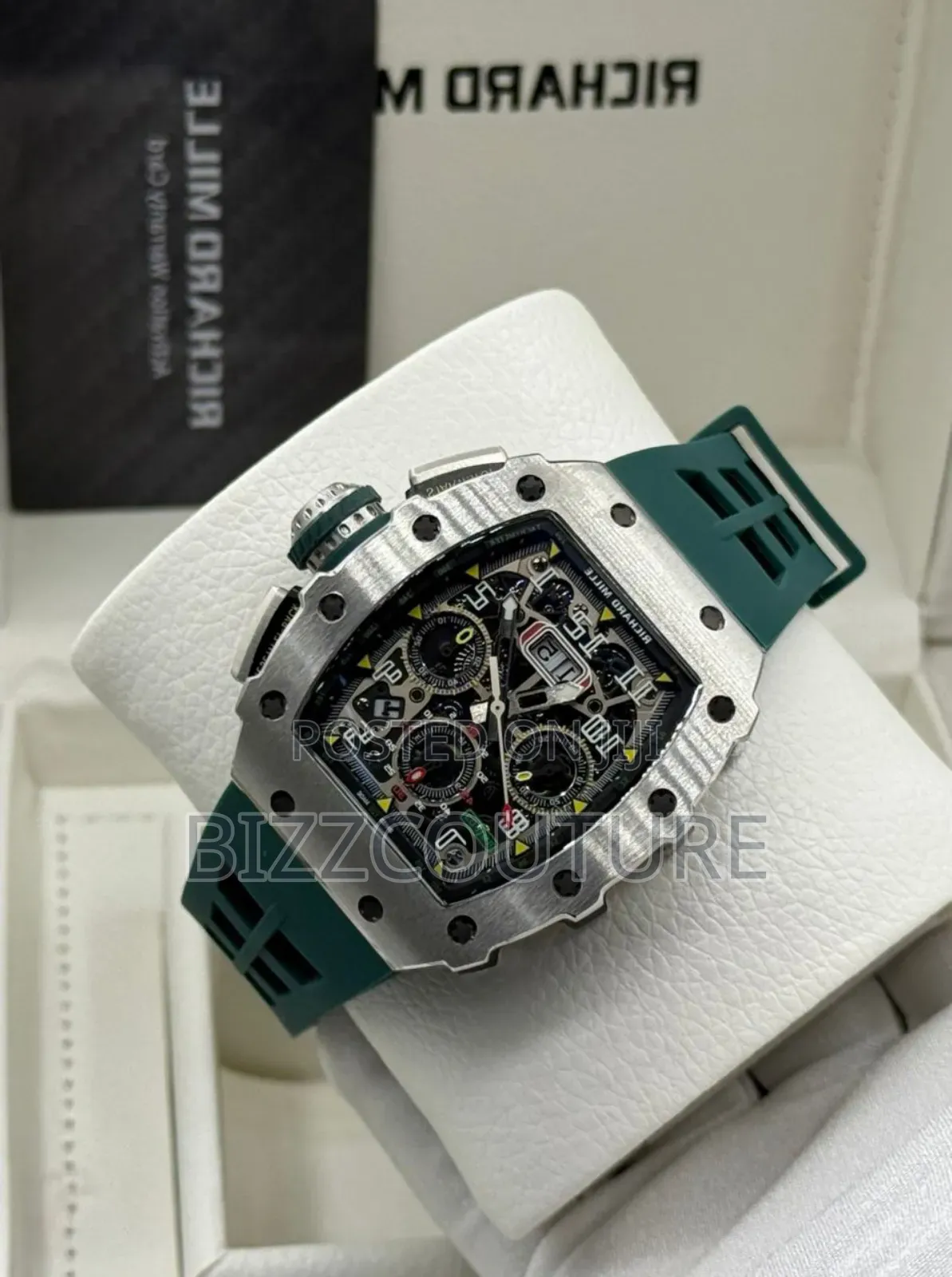 Original Richard Mille Green Rubber Strap, Mechanical Watch