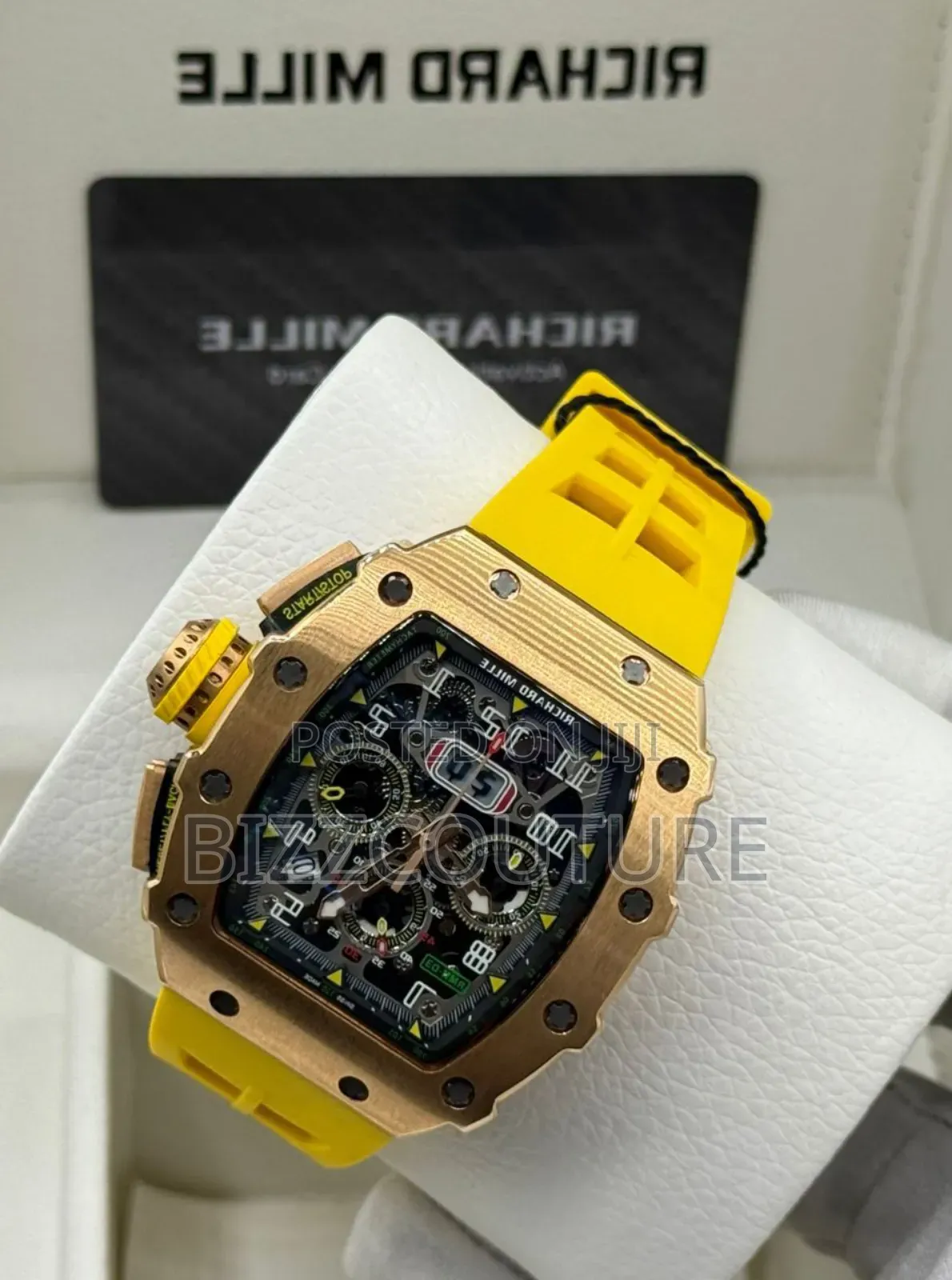 Original Richard Mille Yellow Rubber Strap, Mechanical Watch