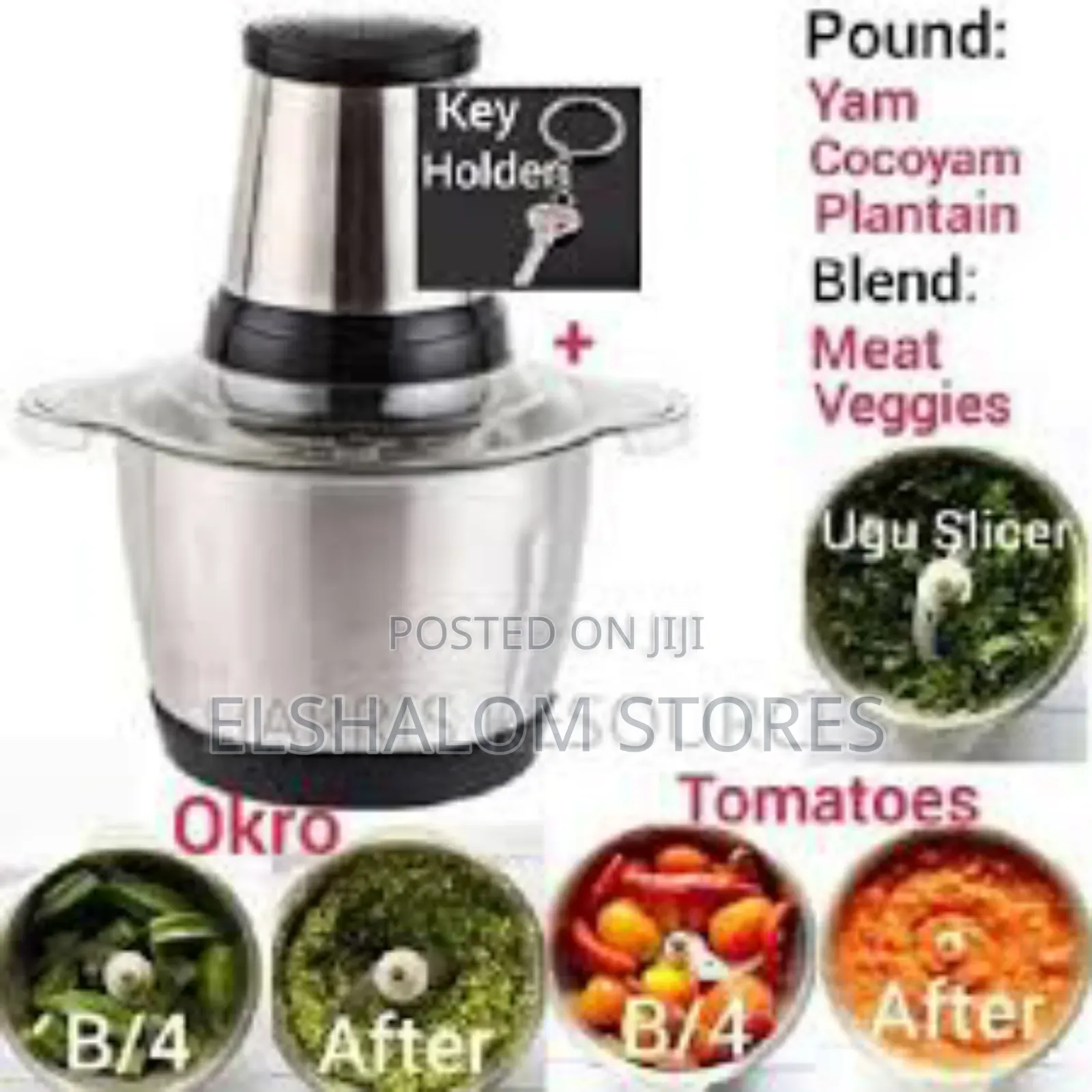 4 Litres Multipurpose Food Processor and Yam Pounder