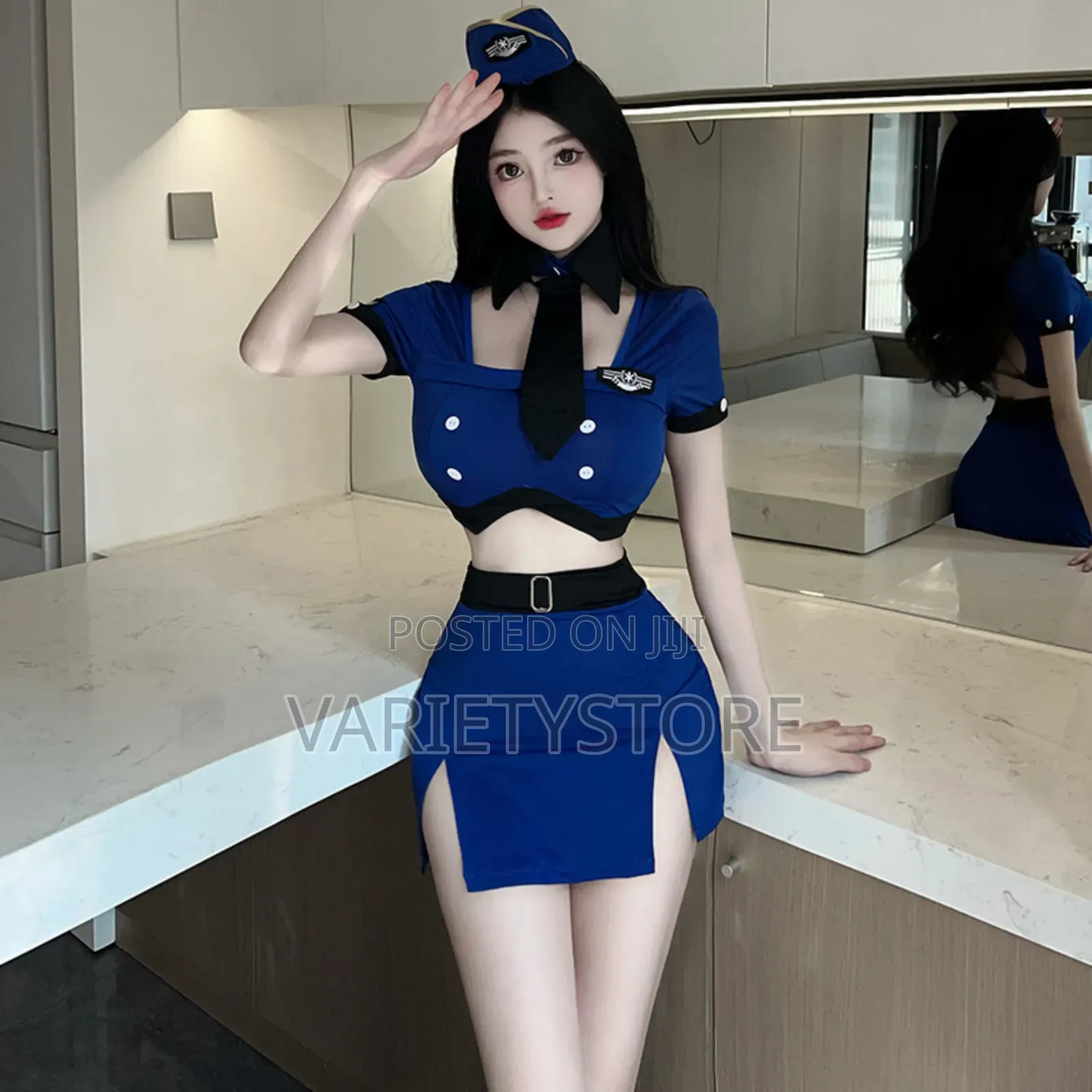 Sexy Airline Stewardess Uniform Secretary Costumes Cosplay