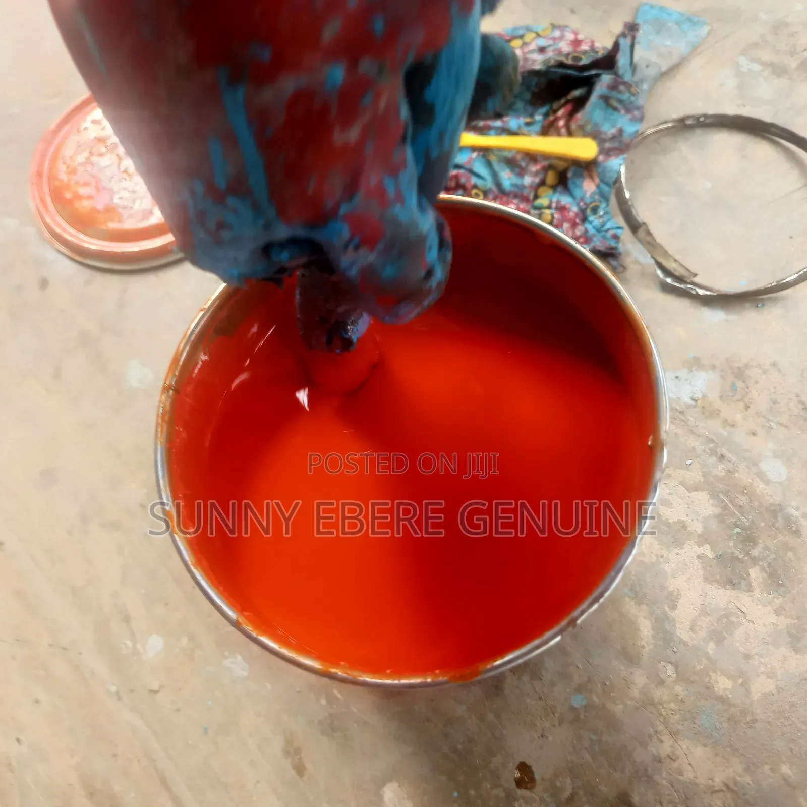 Dark Orange Epoxy Floor Concrete Paint
