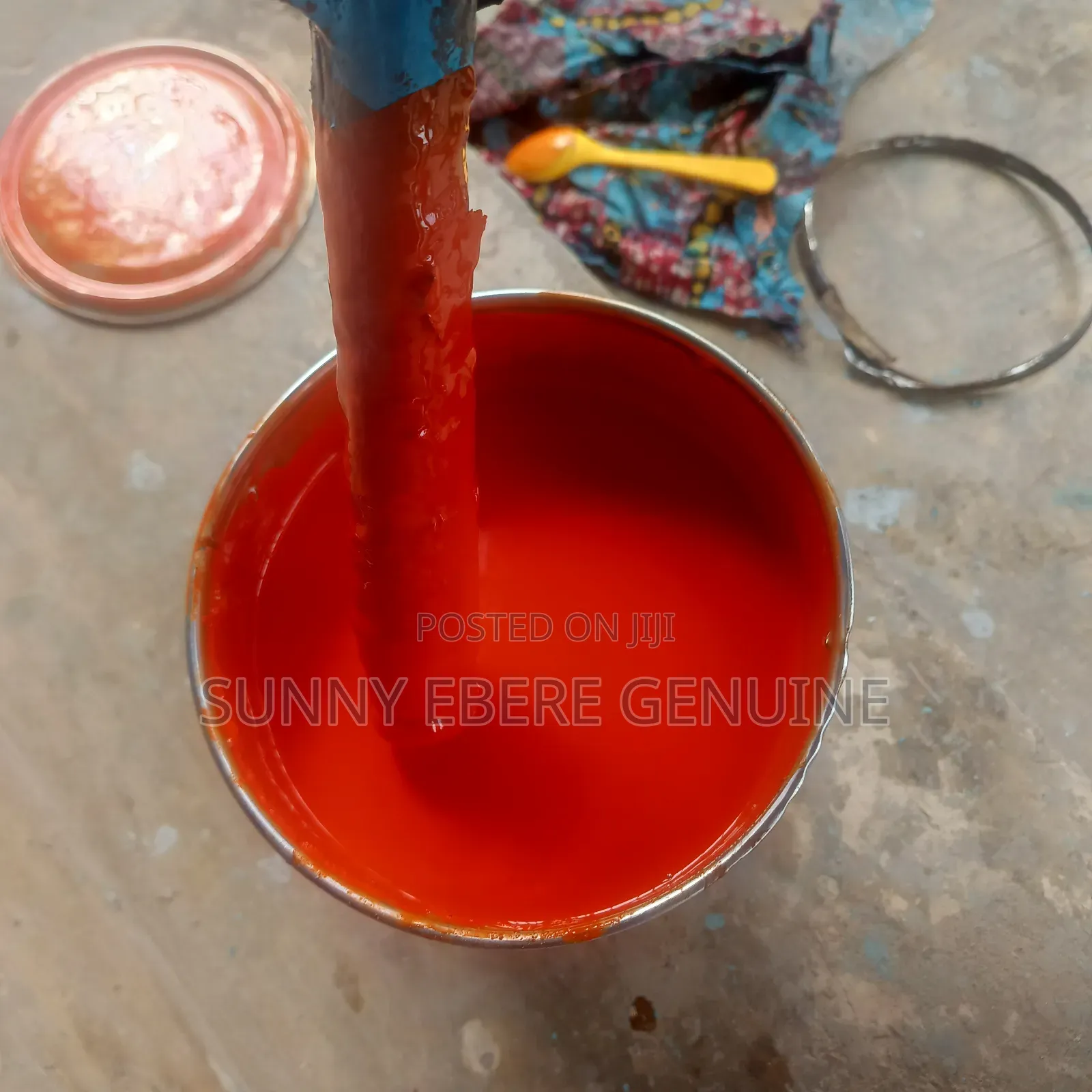 Dark Orange Epoxy Floor Concrete Paint